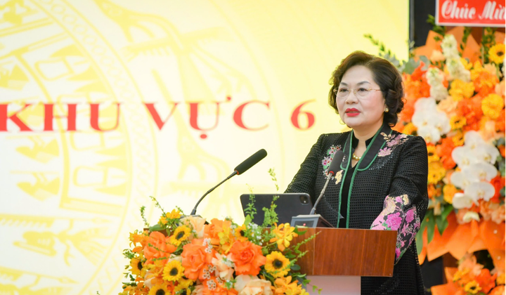 Thống đốc Nguyễn Thị Hồng dự Hội nghị triển khai nhiệm vụ ngân hàng khu vực 6 năm 2026