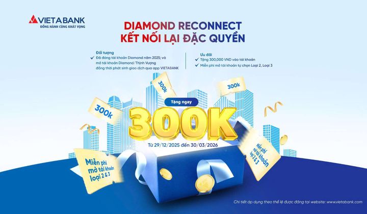 VietABank ưu đãi đặc quyền với chương trình “Diamond Reconnect”