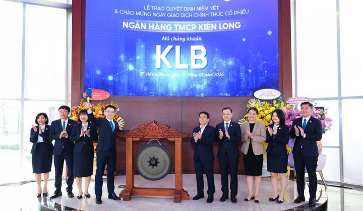 Cổ phiếu KienlongBank (KLB) chính thức niêm yết trên HOSE