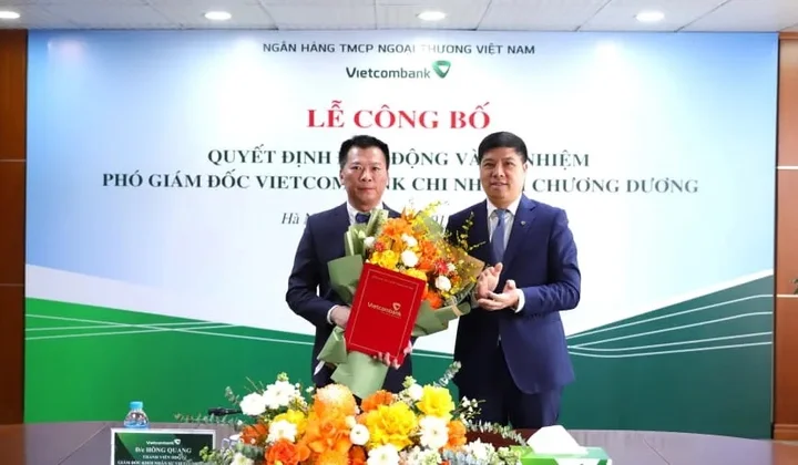 Bổ nhiệm Phó Giám đốc chi nhánh Vietcombank Chương Dương
