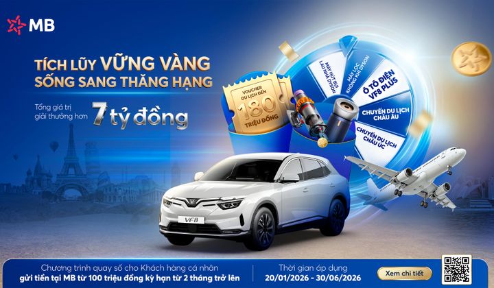 MB tung chương trình tích lũy với tổng giá trị quà tặng hơn 7 tỷ đồng