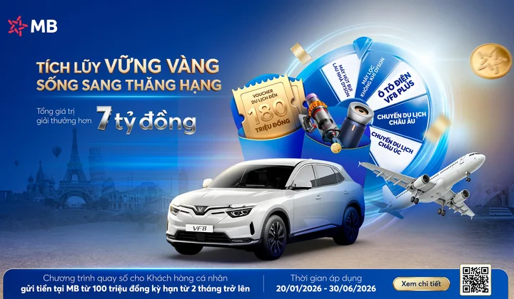MB tung chương trình tích lũy với tổng giá trị quà tặng hơn 7 tỷ đồng