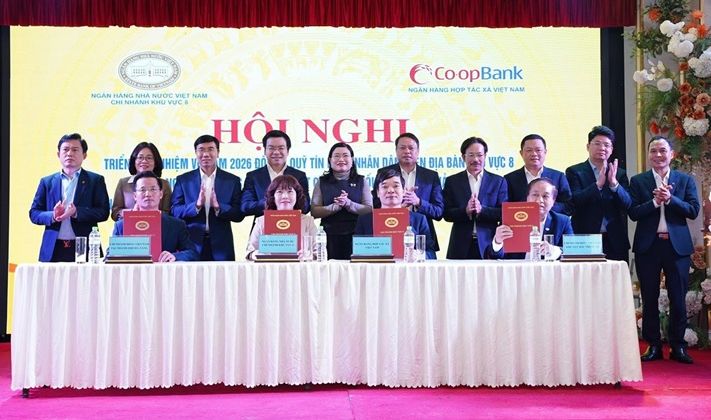 Ký kết Quy chế phối hợp giữa Ngân hàng Nhà nước Chi nhánh Khu vực 8, các Chi nhánh Bảo hiểm tiền gửi Việt Nam và Ngân hàng Hợp tác xã Việt Nam