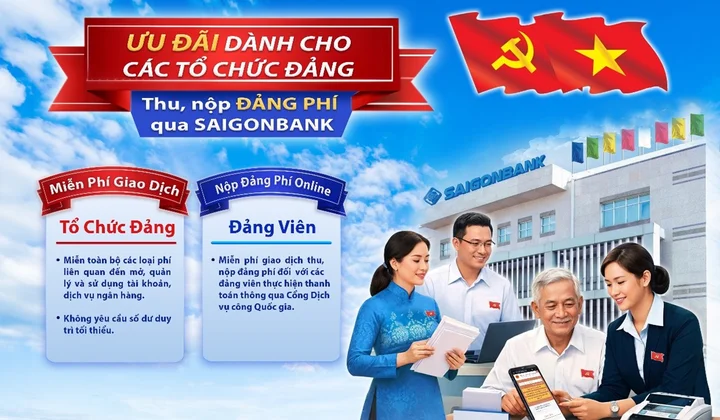 Saigonbank triển khai chương trình ưu đãi dành cho các tổ chức Đảng