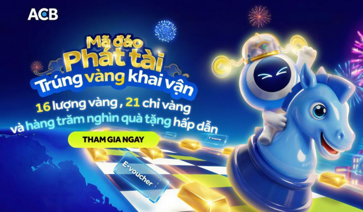 ACB ra mắt chương trình “Mã đáo phát tài”, mang cơ hội “trúng vàng khai vận” dịp Tết Bính Ngọ 2026
