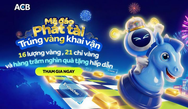 ACB ra mắt chương trình “Mã đáo phát tài”, mang cơ hội “trúng vàng khai vận” dịp Tết Bính Ngọ 2026