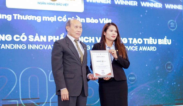 BAOVIET Bank được vinh danh "Ngân hàng có sản phẩm dịch vụ sáng tạo tiêu biểu 2026"