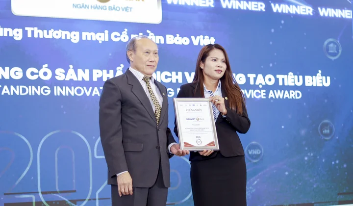BAOVIET Bank được vinh danh "Ngân hàng có sản phẩm dịch vụ sáng tạo tiêu biểu 2026"
