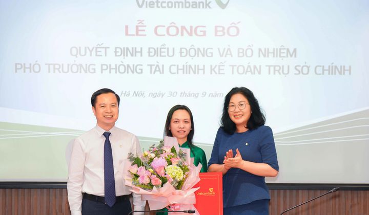 Vietcombank điều động, bổ nhiệm Phó Trưởng phòng Tài chính kế toán