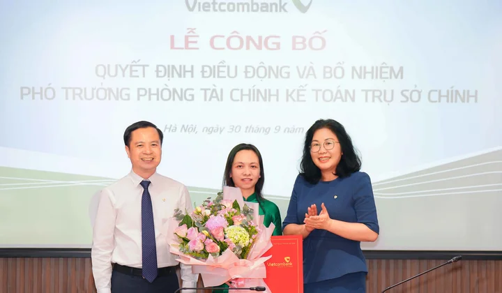Vietcombank điều động, bổ nhiệm Phó Trưởng phòng Tài chính kế toán
