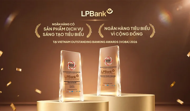 LPBank được vinh danh ở 2 hạng mục tại Giải thưởng Ngân hàng Việt Nam tiêu biểu 2026