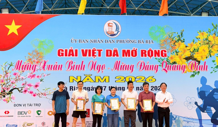 BIDV Bà Rịa đồng hành giải việt dã mừng Xuân Bính Ngọ 2026