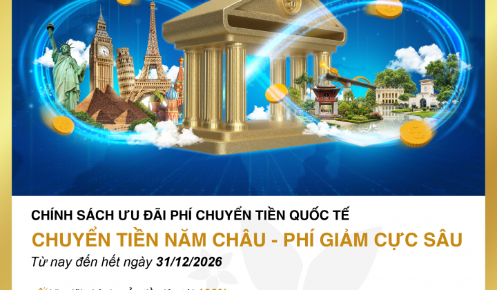 Bac A Bank triển khai ưu đãi phí chuyển tiền quốc tế trong năm 2026