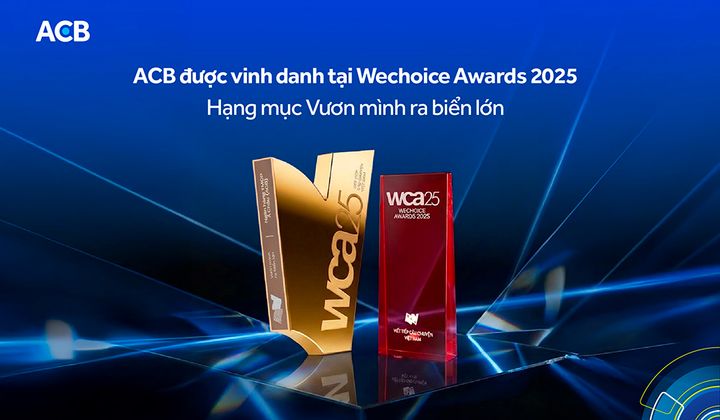 ACB đạt giải “Vươn mình ra biển lớn” tại WeChoice Awards 2025