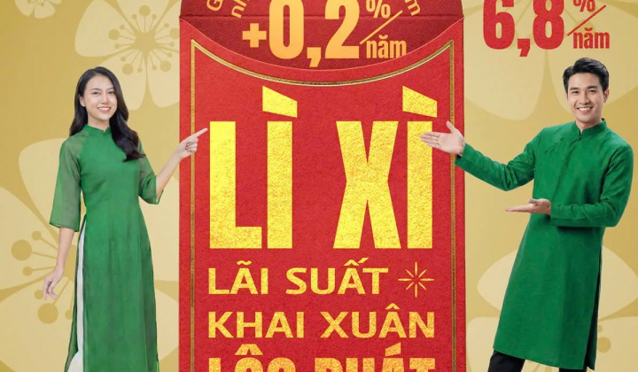 Vietcombank triển khai “Lì xì lãi suất, khai xuân lộc phát”