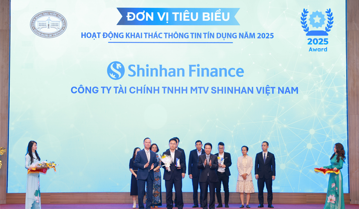 Shinhan Finance được vinh danh “Đơn vị tiêu biểu trong hoạt động khai thác thông tin tín dụng năm 2025”