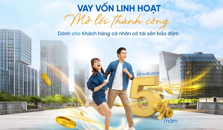 BAOVIET Bank cho vay ưu đãi với lãi suất từ 5%/năm