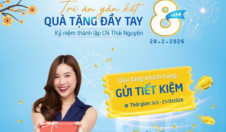 BAOVIET Bank Thái Nguyên tri ân khách hàng dịp kỷ niệm 8 năm thành lập