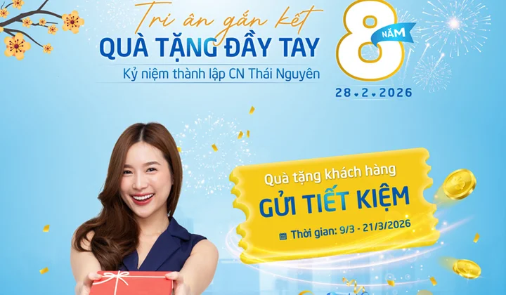 BAOVIET Bank Thái Nguyên tri ân khách hàng dịp kỷ niệm 8 năm thành lập