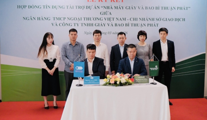 Vietcombank tài trợ dự án nhà máy giấy và bao bì Thuận Phát