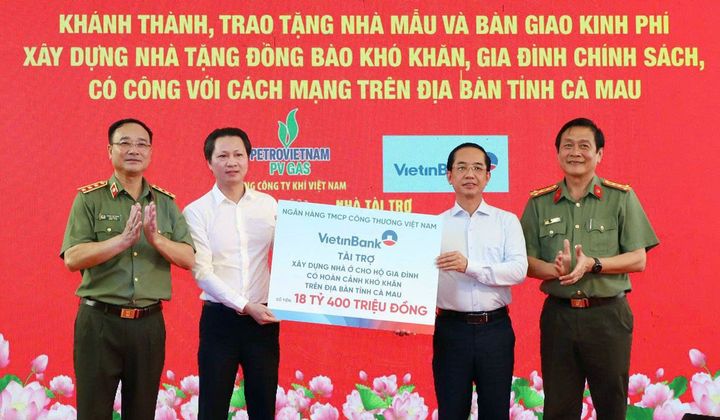 VietinBank hỗ trợ hơn 18 tỷ đồng xây nhà ở cho người dân khó khăn tại Cà Mau