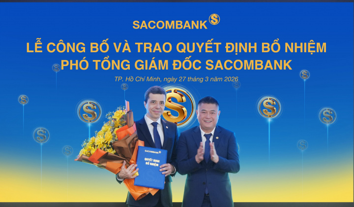 SACOMBANK bổ nhiệm ông Loic Faussier làm Phó tổng giám đốc, tăng cường năng lực quản trị rủi ro