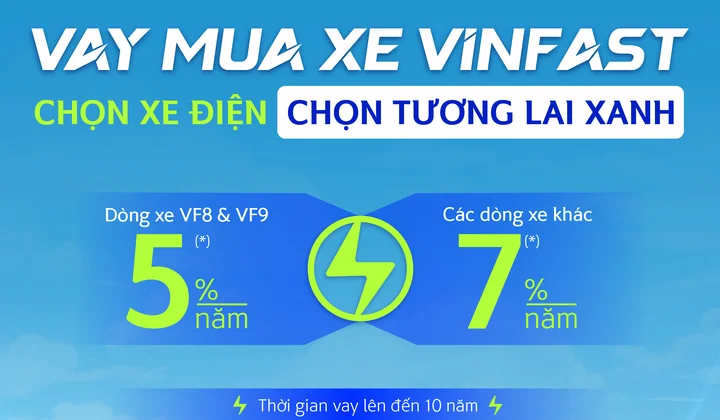 Ngân hàng Shinhan ưu đãi cho vay mua xe VinFast lãi suất chỉ từ 5%
