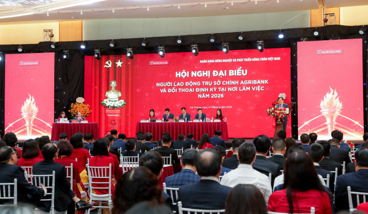 Agribank tổ chức Hội nghị đại biểu người lao động Trụ sở chính và đối thoại định kỳ tại nơi làm việc năm 2026