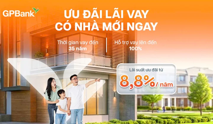 GPBank ưu đãi lãi vay mua nhà cho khách hàng cá nhân từ 8,8%/năm