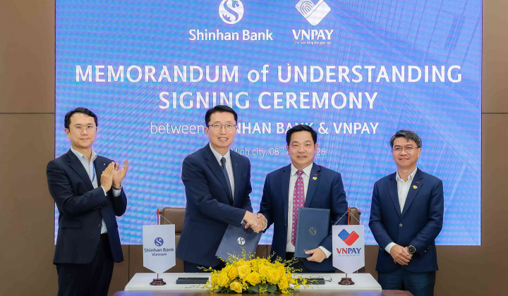 Ngân hàng Shinhan Việt Nam ký kết hợp tác chiến lược với VNPAY, mở rộng hệ sinh thái thanh toán POS
