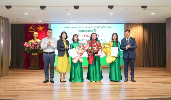 Vietcombank điều động, bổ nhiệm nhân sự lãnh đạo tại Trụ sở chính