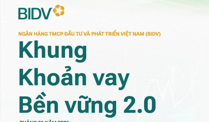 BIDV công bố Khung Khoản vay bền vững 2.0