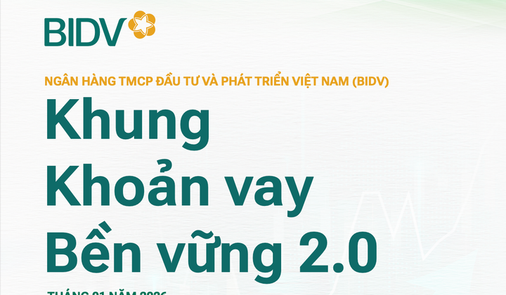 BIDV công bố Khung Khoản vay bền vững 2.0