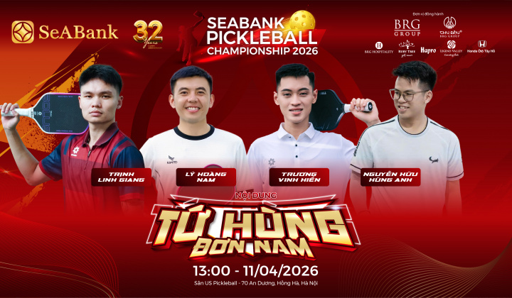 SeABank tổ chức Pickleball Championship 2026, gây quỹ học bổng cho học sinh nghèo