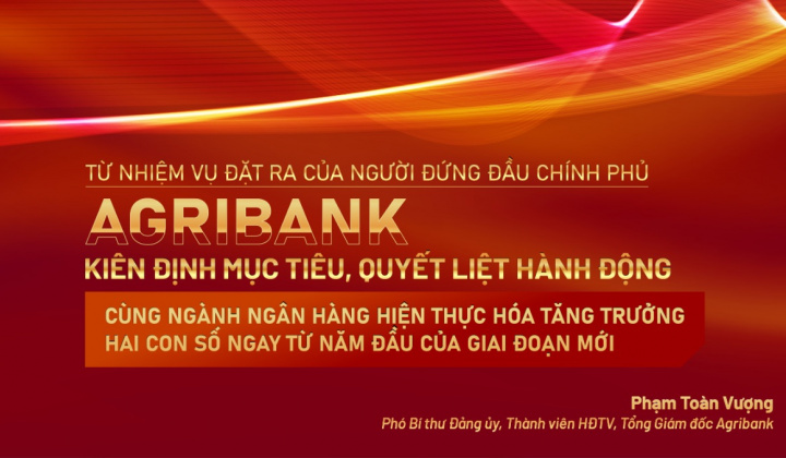 Agribank kiên định mục tiêu, quyết liệt hành động - cùng ngành ngân hàng hiện thực hóa tăng trưởng hai con số ngay từ năm đầu của giai đoạn mới