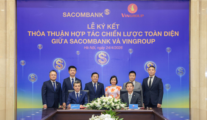 SACOMBANK và Vingroup ký kết hợp tác chiến lược toàn diện