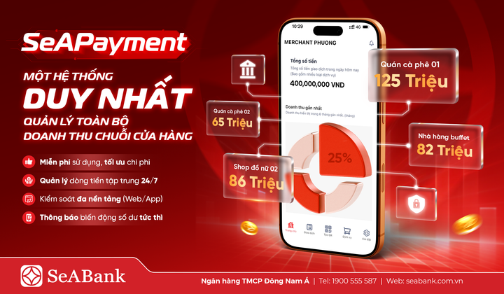 SeABank ra mắt SeAPayment, quản lý thanh toán theo thời gian thực cho hộ kinh doanh