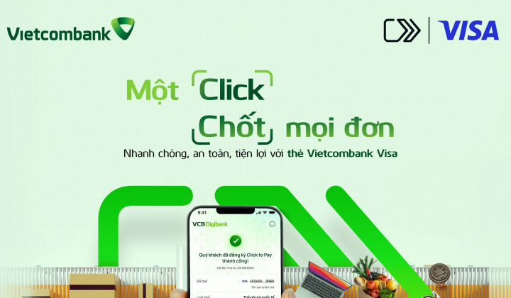 Vietcombank chính thức triển khai tính năng Click to Pay cho chủ thẻ Visa