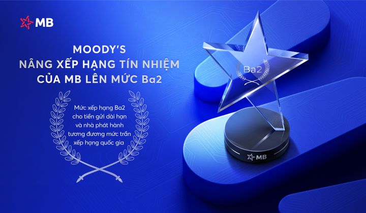 Moody’s nâng xếp hạng tín nhiệm của MB lên Ba2