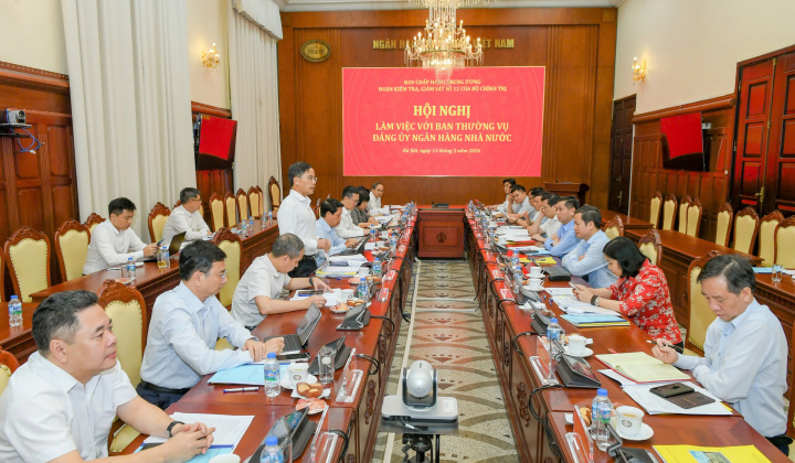 Đoàn Kiểm tra, giám sát số 12 của Bộ Chính trị làm việc với Ban Thường vụ Đảng ủy Ngân hàng Nhà nước