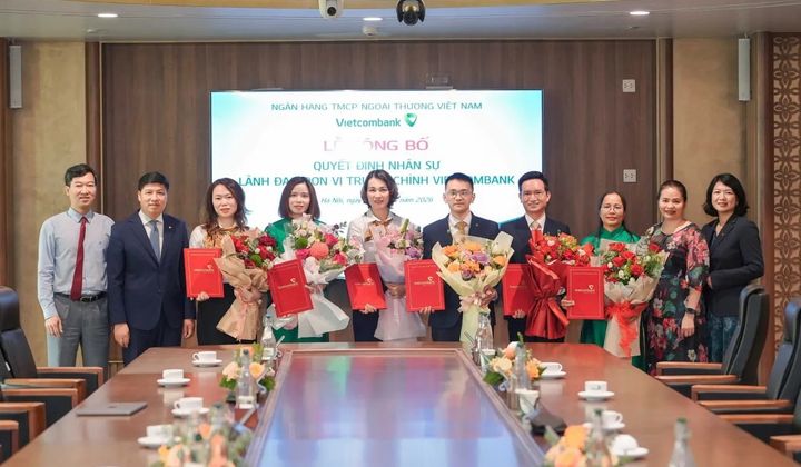 Vietcombank điều động, bổ nhiệm nhân sự lãnh đạo một số đơn vị tại Trụ sở chính