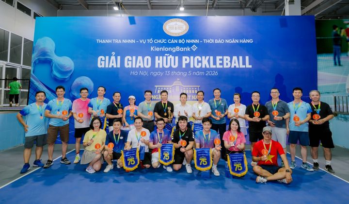 KienlongBank lan tỏa tinh thần kết nối tại Giải giao hữu Pickleball ngành Ngân hàng
