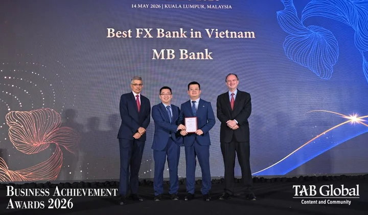 MB lần thứ ba liên tiếp được vinh danh “Ngân hàng giao dịch ngoại hối tốt nhất Việt Nam 2026”