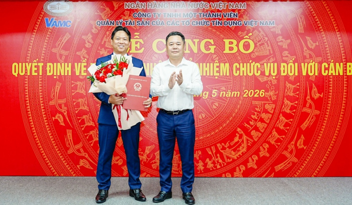 Bổ nhiệm ông Nguyễn Hoài Đức giữ chức vụ Phó Tổng Giám đốc VAMC