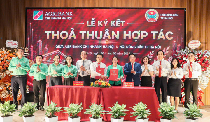 Agribank Hà Nội ký kết hợp tác với Hội Nông dân thành phố Hà Nội