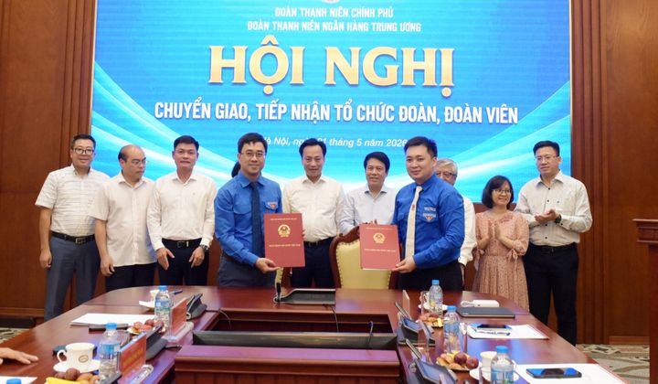 Đoàn Thanh niên Ngân hàng Trung ương tiếp nhận 6 tổ chức Đoàn, đoàn viên từ Đoàn Thanh niên Chính phủ
