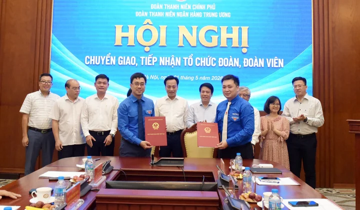 Đoàn Thanh niên Ngân hàng Trung ương tiếp nhận 6 tổ chức Đoàn, đoàn viên từ Đoàn Thanh niên Chính phủ