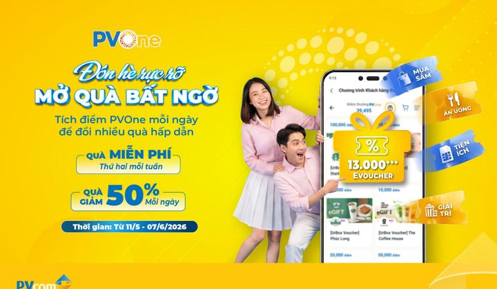 PVcomBank triển khai ưu đãi hè với hơn 13.000 quà tặng trên PVOne