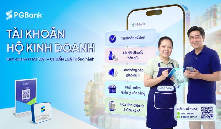 PGBank ra mắt giải pháp tài khoản cho hộ kinh doanh