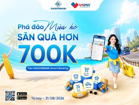 SaiGonBank triển khai ưu đãi mùa hè, với quà tặng hơn 700.000 đồng
